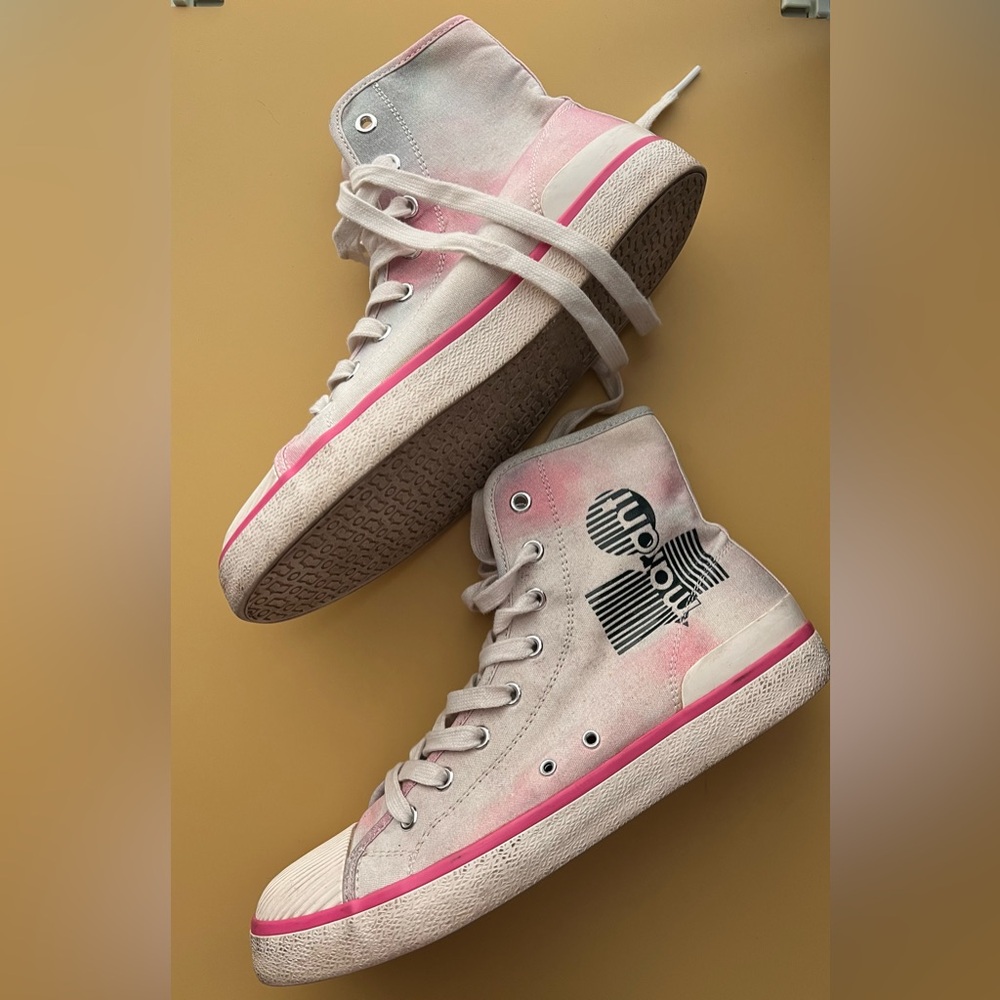 Isabel Marant Benkeen Celadon tie dye High-Top Sneakers sz 41 - Picture 5 of 12